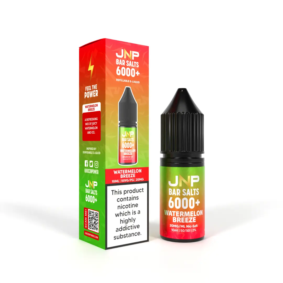 Watermelon Breeze Nic Salt E liquid by JNP Bar Salts 6000 - 10ml 